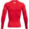 imageUnder Armour Mens HeatGear Compression LongSleeve TShirtRed 600White