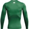 imageUnder Armour Mens HeatGear Compression LongSleeve TShirtTeam Kelly Green 305White