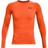 imageUnder Armour Mens HeatGear Compression LongSleeve TShirtTeam Orange 800Black