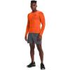 imageUnder Armour Mens HeatGear Compression LongSleeve TShirtTeam Orange 800Black