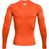 imageUnder Armour Mens HeatGear Compression LongSleeve TShirtTeam Orange 800Black