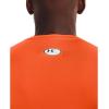 imageUnder Armour Mens HeatGear Compression LongSleeve TShirtTeam Orange 800Black