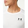 imageUnder Armour Mens HeatGear Compression LongSleeve TShirtWhite  Black
