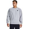 imageUnder Armour Mens Rival Fleece Crew TShirtMod Gray Light Heather 011Onyx White