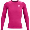 imageUnder Armour Mens HeatGear Compression LongSleeve TShirtTropic Pinkwhite