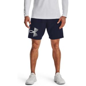 imageUnder Armour Mens AcademySteel UA Woven Graphic Modern Low Rise MultiSport Short410 Midnight Navy   White