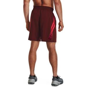 imageUnder Armour Mens AcademySteel UA Woven Graphic Modern Low Rise MultiSport Short690 Chestnut Red   Bolt Red