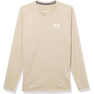 imageUnder Armour Mens HeatGear Compression LongSleeve TShirt299 City Khaki   White
