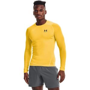 imageUnder Armour Mens HeatGear Compression LongSleeve TShirt790 Taxi   Black