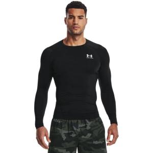imageUnder Armour Mens HeatGear Compression LongSleeve TShirtBlack 001White