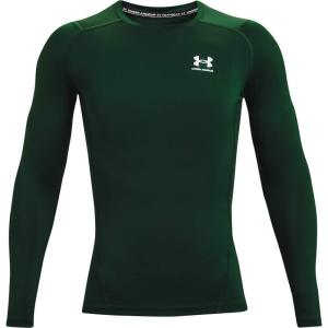 imageUnder Armour Mens HeatGear Compression LongSleeve TShirtForest Green 301White