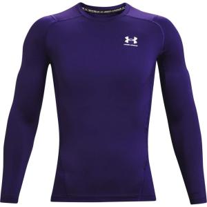 imageUnder Armour Mens HeatGear Compression LongSleeve TShirtPurple 500White