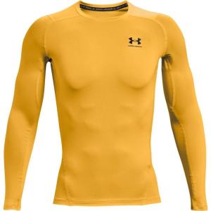 imageUnder Armour Mens HeatGear Compression LongSleeve TShirtSteeltown Gold 750Black