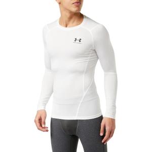 imageUnder Armour Mens HeatGear Compression LongSleeve TShirtWhite  Black
