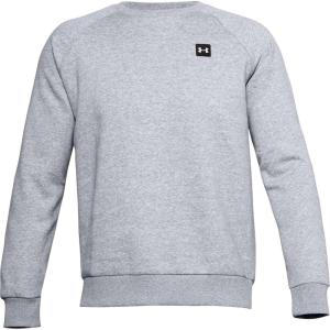 imageUnder Armour Mens Rival Fleece Crew TShirtMod Gray Light Heather 011Onyx White