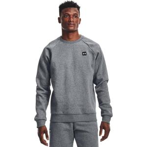 imageUnder Armour Mens Rival Fleece Crew TShirtPitch Gray Light Heather 012Onyx White