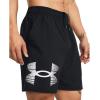 imageUnder Armour Mens AcademySteel UA Woven Graphic Modern Low Rise MultiSport Short003 Black   White