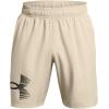 imageUnder Armour Mens AcademySteel UA Woven Graphic Modern Low Rise MultiSport Short289 Khaki Base   Black
