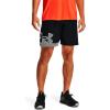 imageUnder Armour Mens AcademySteel UA Woven Graphic Modern Low Rise MultiSport ShortBlack 001White