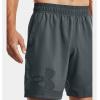 imageUnder Armour Mens AcademySteel UA Woven Graphic Modern Low Rise MultiSport ShortPitch Gray 012Black