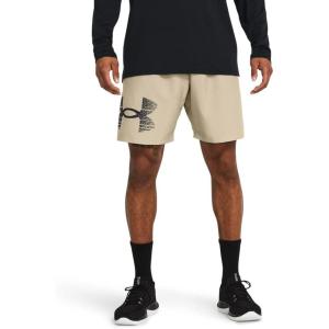 imageUnder Armour Mens AcademySteel UA Woven Graphic Modern Low Rise MultiSport Short289 Khaki Base   Black