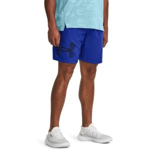 imageUnder Armour Mens AcademySteel UA Woven Graphic Modern Low Rise MultiSport Short400 Team Royal   Black