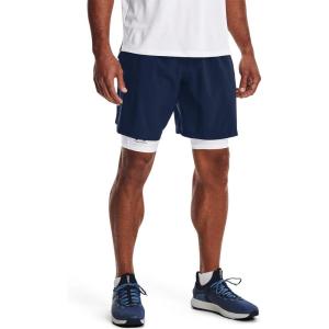 imageUnder Armour Mens AcademySteel UA Woven Graphic Modern Low Rise MultiSport ShortAcademy  White