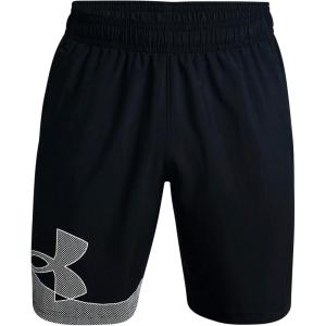 imageUnder Armour Mens AcademySteel UA Woven Graphic Modern Low Rise MultiSport ShortBlack 001White