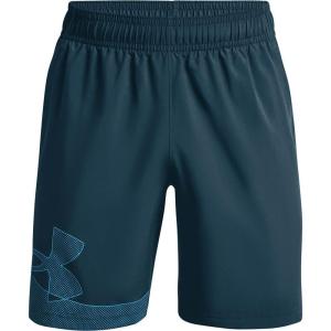 imageUnder Armour Mens AcademySteel UA Woven Graphic Modern Low Rise MultiSport ShortBlue Note 413Radar Blue