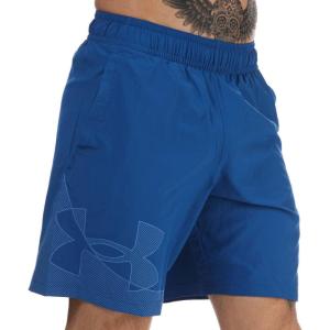 imageUnder Armour Mens AcademySteel UA Woven Graphic Modern Low Rise MultiSport ShortTech Blue 432River