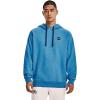 imageUnder Armour Mens Rival Fleece Hoodie437 Petrol Blue Light Heather   Onyx White