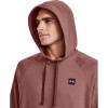 imageUnder Armour Mens Rival Fleece HoodieCinna Red Light Heather 689Onyx White