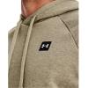 imageUnder Armour Mens Rival Fleece HoodieKhaki Gray Light Heather 038Gray