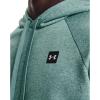 imageUnder Armour Mens Rival Fleece HoodieRetro Teal Light Heather 391Onyx White