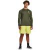 imageUnder Armour Mens Tech Graphic Shorts743 Lime Yellow   Marine Od Green