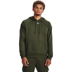 imageUnder Armour Mens Rival Fleece Hoodie390 Marine OD Green   White