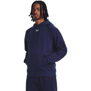 imageUnder Armour Mens Rival Fleece Hoodie410 Midnight Navy   White