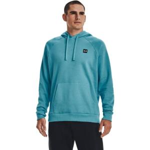 imageUnder Armour Mens Rival Fleece Hoodie433 Glacier Blue   Onyx White