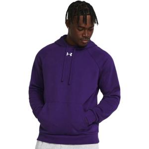 imageUnder Armour Mens Rival Fleece Hoodie500 Purple   White