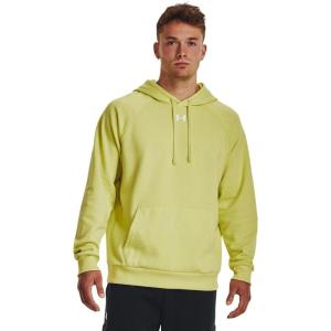 imageUnder Armour Mens Rival Fleece Hoodie743 Lime Yellow   White