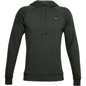 imageUnder Armour Mens Rival Fleece HoodieBaroque Green 310Onyx White