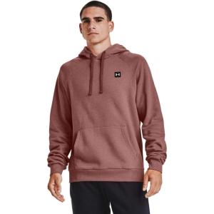 imageUnder Armour Mens Rival Fleece HoodieCinna Red Light Heather 689Onyx White