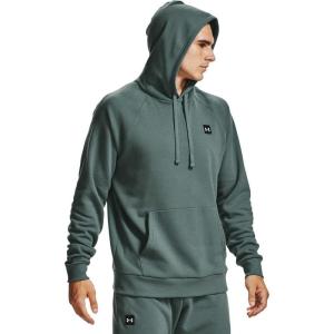 imageUnder Armour Mens Rival Fleece HoodieLichen Blue 424Onyx White