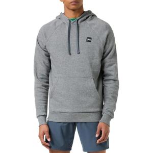 imageUnder Armour Mens Rival Fleece HoodieMod Gray Light Heather 011Onyx White