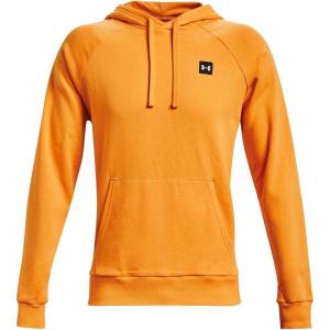 imageUnder Armour Mens Rival Fleece HoodieOmega Orange 857Onyx White