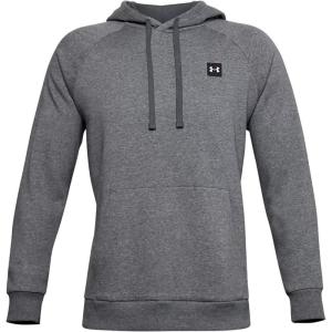 imageUnder Armour Mens Rival Fleece HoodiePitch Gray Light Heather 012Onyx White