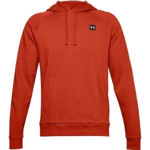 imageUnder Armour Mens Rival Fleece HoodieRich Orange 830Onyx White
