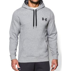 imageUnder Armour Mens Rival Fleece HoodieTrue Gray Heather Black