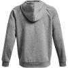 imageUnder Armour Mens Rival Fleece Full Zip Hoodie025 Castlerock Light Heather   White