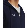 imageUnder Armour Mens Rival Fleece Full Zip Hoodie410 Midnight Navy   White